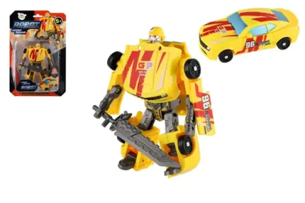 TEDDIES Transformer auto-robot žltý