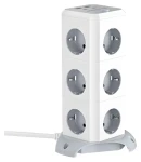 BlitzWolf BW-EC3 / Vertikálny predlžovací kábel / 12 zásuviek / 2x USB-A + 2x USB-C / 1,8 m (BW-EC3)