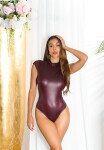 Sexy KouCla stand-up collar Body Wetlook Einheitsgroesse