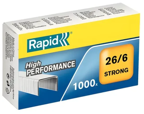 Rapid Strong 26/6 / Drôtiky do zošívačky / 1000 ks / Do 30 listov / Žlté (24861400)