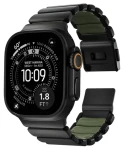 Nomad Stratos Band čierna/zelená / Remienok / Pre Apple Watch 45/46/49mm / Titan a FKM (NM009575858)