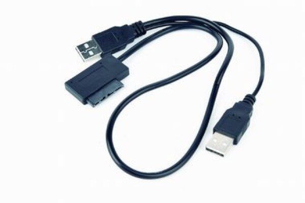 Gembird adaptér 2x USB 2.0 na slim SATA 13-pin / čierna (A-USATA-01)