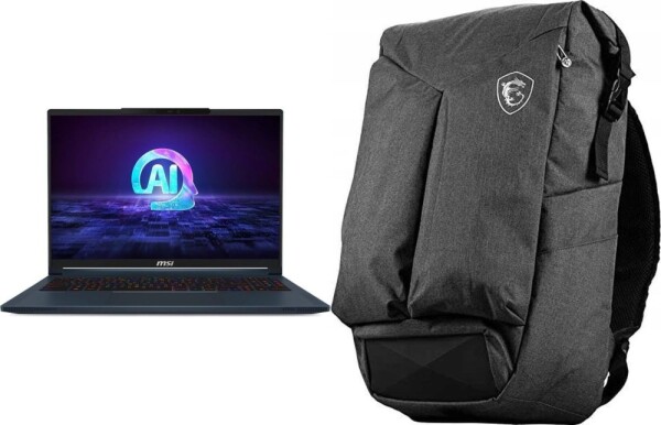 MSI Laptop MSI Stealth 16 AI Studio A1VHG-010PL Core Ultra 9 185H / 32 GB / 2 TB / W11 / RTX 4080 / 120 Hz + Plecak MSI Air Rucksack 16"