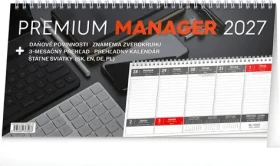 NOTIQUE Premium Manager / Stolný kalendár / Slovenský / 2027 / 32 × 16 cm