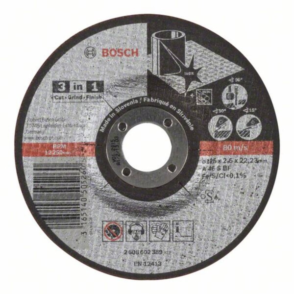 Bosch Accessories Bosch Power Tools 2608602389 rezný kotúč lomený 125 mm 1 ks kov; 2608602389