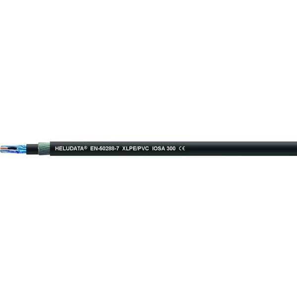 HELU 11012923 nástrojový kábel HELUDATA® EN50288-7 IOSA 300 2 x 2 x 1.5 mm² čierna 100 m; 11012923