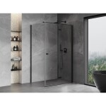 MEXEN/S - Mist-F sprchovací kút skladacie dvere pravá 100 x 120, transparent, čierna 8A6T-100-120-70-00-P