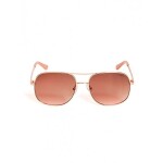 Outlet - GUESS okuliare Rose Gold-Tone Metal Navigator Sunglasses Oranžová