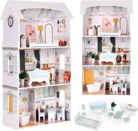 ECOTOYS Trojposchodový domček pre bábiky Alice
