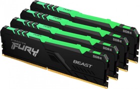 Kingston Fury Beast RGB, DDR4, 32 GB, 3600MHz, CL17 (KF436C17BBAK4/32)