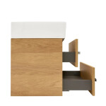 Kúpeľňová skrinka s umývadlom SAT Cube Way 60x53x46 cm dub Hickory mat CUBE46602DHSATCWL CUBE46602DHSATCWL