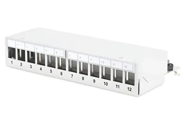 Digitus Desktop 12- Port svetlo šedá / Patch panel / Modulárny / 1U (DN-93706)