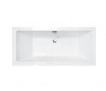 BESCO - Obdĺžniková vaňa QUADRO SLIM - Nožičky k vani - Bez nožičiek, Rozmer vane - 165 × 75 cm VANQAUD165SLIM