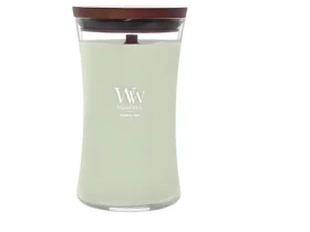 Woodwick Ethereal Haze sviečka veľká / Vonná sviečka / 110-120 hod horenia / 609 g / svetlo zelená (2674371E)