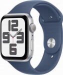 Apple Watch SE GPS 44mm Silver Alu Sport S/M Modrý (MXEQ3QC/A)