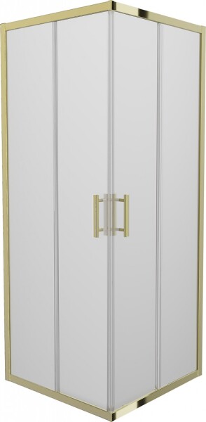 MEXEN - Rio sprchovací kút štvorec 90 x 90, dekor, zlatá 860-090-090-50-30