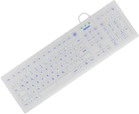 Keysonic KSK-8031INEL-Wh biela / Priemyselná klávesnica / Silikón / 110 kláves / nemecké rozloženie (60798)