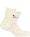 Dámske vzorované ponožky WOMAN béžová 36-38