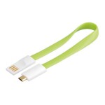 PremiumCord Kábel micro USB, AB 0,2m magnetický, farba zelená / dopredaj (8592220011574)