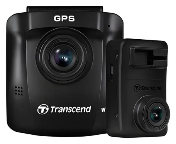 Transcend DrivePro 620 čierna / Palubná kamera / Quad HD / 2× kamera / GPS / Wi-Fi / 64GB MicroSD (TS-DP620A-64G)