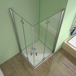 H K - Sprchovací kút MELODY R101, 100x100 so zalamovacími dverami SE-MELODYR101