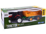 Mamido Elektrický traktor na diaľkové ovládanie, gumové kolesá + príves RC0601