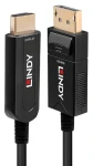 Lindy čierna / DisplayPort / HDMI kábel / Optický hybrid / 10 m / 4K UHD (38490)