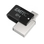 EMTEC T262B Mobile Go 64GB / Flash disk / USB-A 2.0 a USB 2.0 Micro-B / R: 15MBs / W: 5MBs (ECMMD64GT262B)