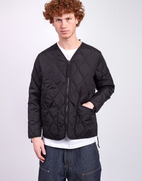 Taion Unisex Military W-Zip V-Neck Down Jacket BLACK XS