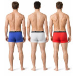 Le Coq Sportif pánske boxerky 3PAK červené sivé tmavomodré S