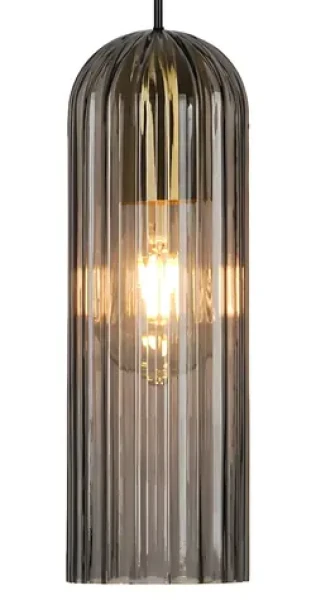 Domoletti Catalo čierna/dymová / Závesné svietidlo / E27 (P22026S black/smoky)