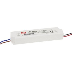 MEAN WELL LPH-18-12 LED driver, napájací zdroj pre LED konštantné napätie, konštantný prúd 18 W 0 - 1.5 A 12 V/DC bez možnosti stmievania, ochrana proti; LPH-18-12