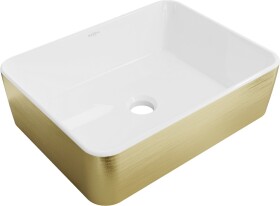 MEXEN - Catia umývadlo na dosku 48 x 37, biela/zlatá vzor 21314817