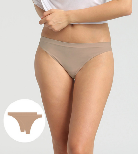 Dámske tangá 2 ks DIM SEAMLESS THONG 2x - DIM - nude M