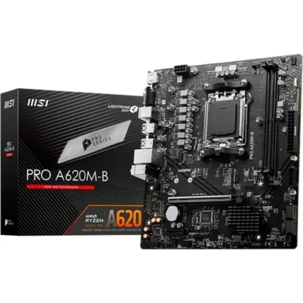 MSI PRO A620M-B / A620 / AM5 / 2x DDR5 / PCIEx16 / GLAN / mATX (PRO A620M-B)