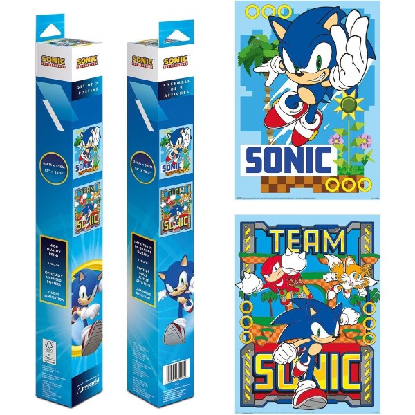 Paladone Sonic Set plagátov mini 2 ks