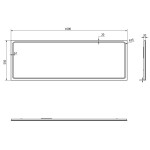 SAPHO - GEMINI zrkadlo s LED osvetlením 160x55cm GM160