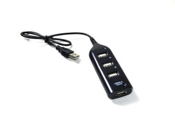 VAKOSS TC-234UX čierna / 4 portový USB rozbočovač / 4 x USB 2.0 (TC-234UX-black)