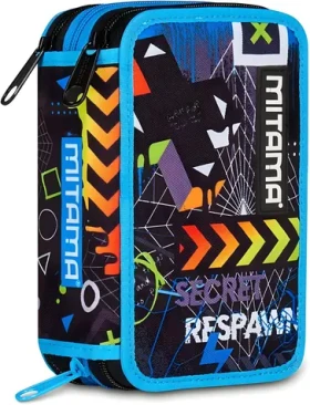 MITAMA Triplo CyberPlay / Školský peračník / trojposchodový / 47 ks školských potrieb (64863)