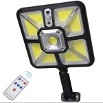 Aptel Závesná solárna LED lampa 600W s IR diaľkovým ovládaním čierna ZD97