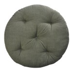 MADAM STOLTZ Okrúhly podsedák Checked Dark Green Ø 45 cm