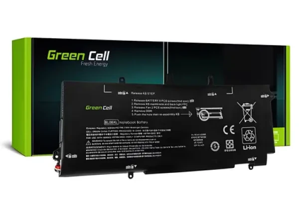 Green Cell BL06XL pre HP EliteBook Folio 1040 G1, G2 / Batéria do notebooku / Li- POL / 10,8 V / 3100mAh (HP108)