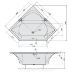 POLYSAN - FLOSS rohová vaňa 145x145x50cm, biela 98611