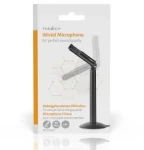 Nedis stolný mikrofón / Mikrofón / Káblový / 3,5 mm jack / Všesmerový / 1,8 m kábel (MICSJ100BK)