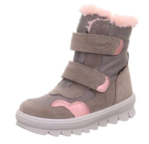 Dievčenské zimné topánky FLAVIA Grey/Pink GTX Superfit 1-000229-2500 - 26