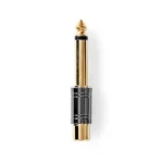 Nedis Mono audio adaptér jack 6.35 mm (M) - RCA (F) / pozlátený (CABW23935BKG)