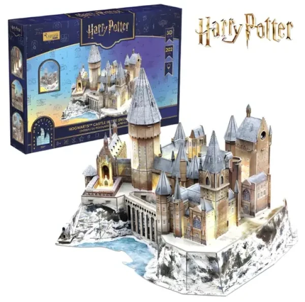 CubicFun Puzzle 3D Bradavice v snehu Harry Potter