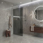 CERANO - Sprchová zástena Walk-in Crystal Ľ/P - 10 mm - bezvzperový systém - chróm, grafitové sklo - 150x200 CER-8050BD82487