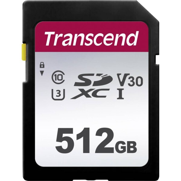 Transcend Premium 300S SDXC karta 512 GB Class 10, UHS-I, UHS-Class 3, v30 Video Speed Class; TS512GSDC300S