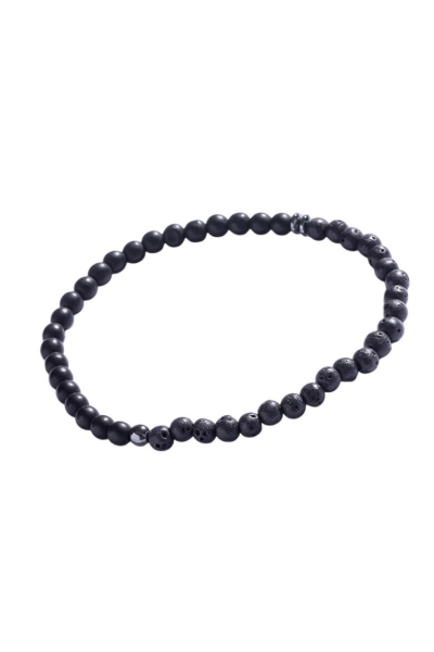 Marc Malone Pánsky korálkový náramok s lávovým kameňom MCGB5109